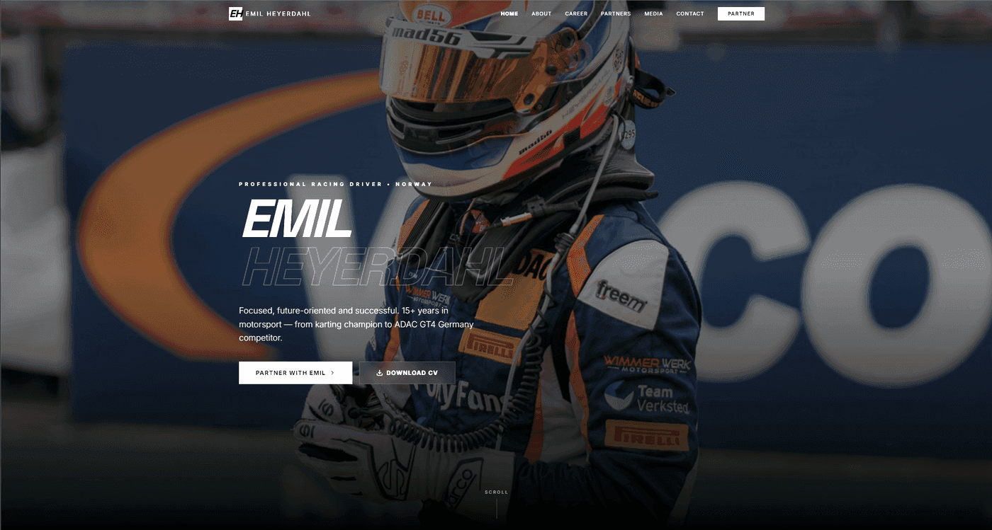 Emil Heyerdahl project screenshot 1: Showcasing the user interface and design
